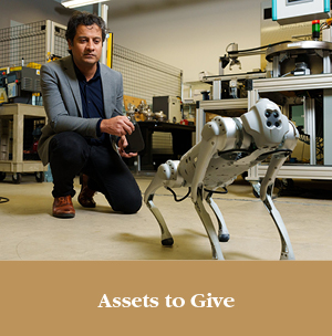 Man testing a robot. What to Give