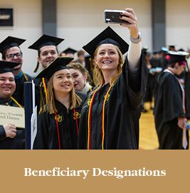 Graduating students taking a selfie. Gifts by Beneficiary Designation